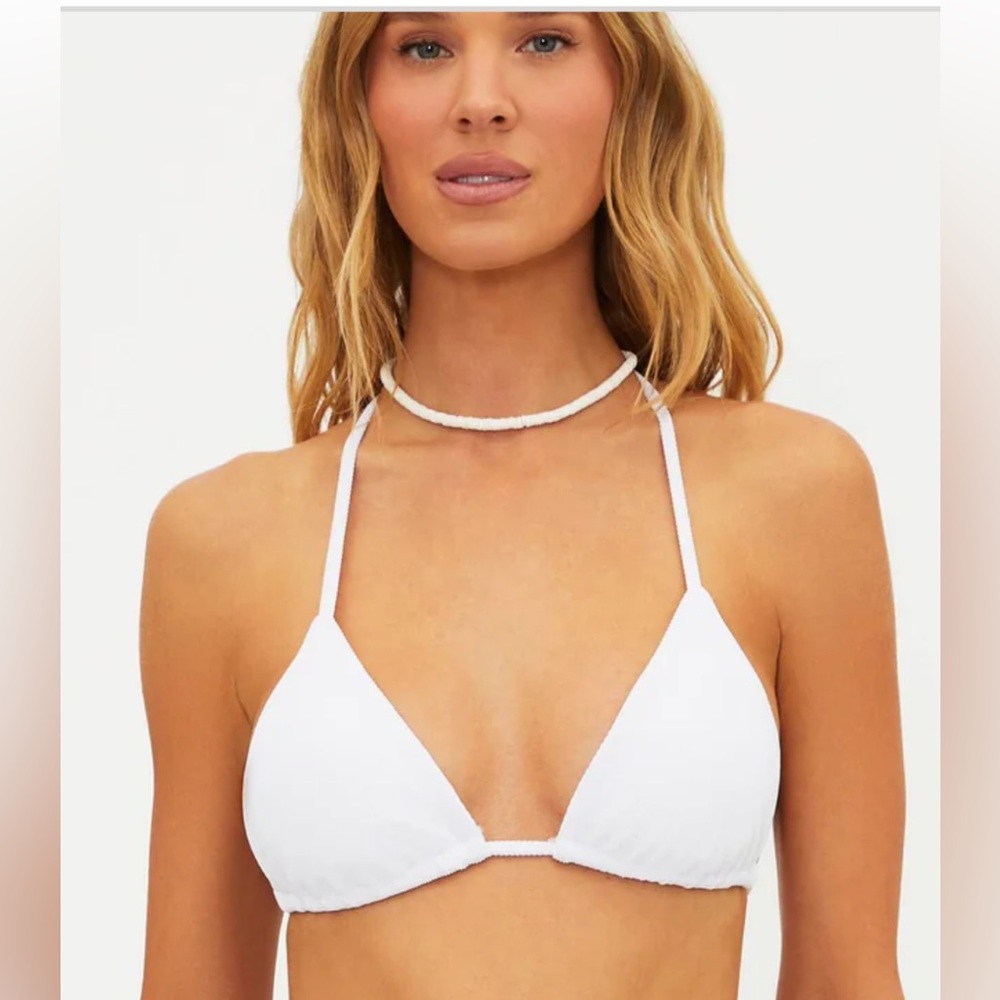 NEW Beach Riot Core Collection
Winona Ribbed White Triangle Bikini Top Size XS - Picture 3 of 7